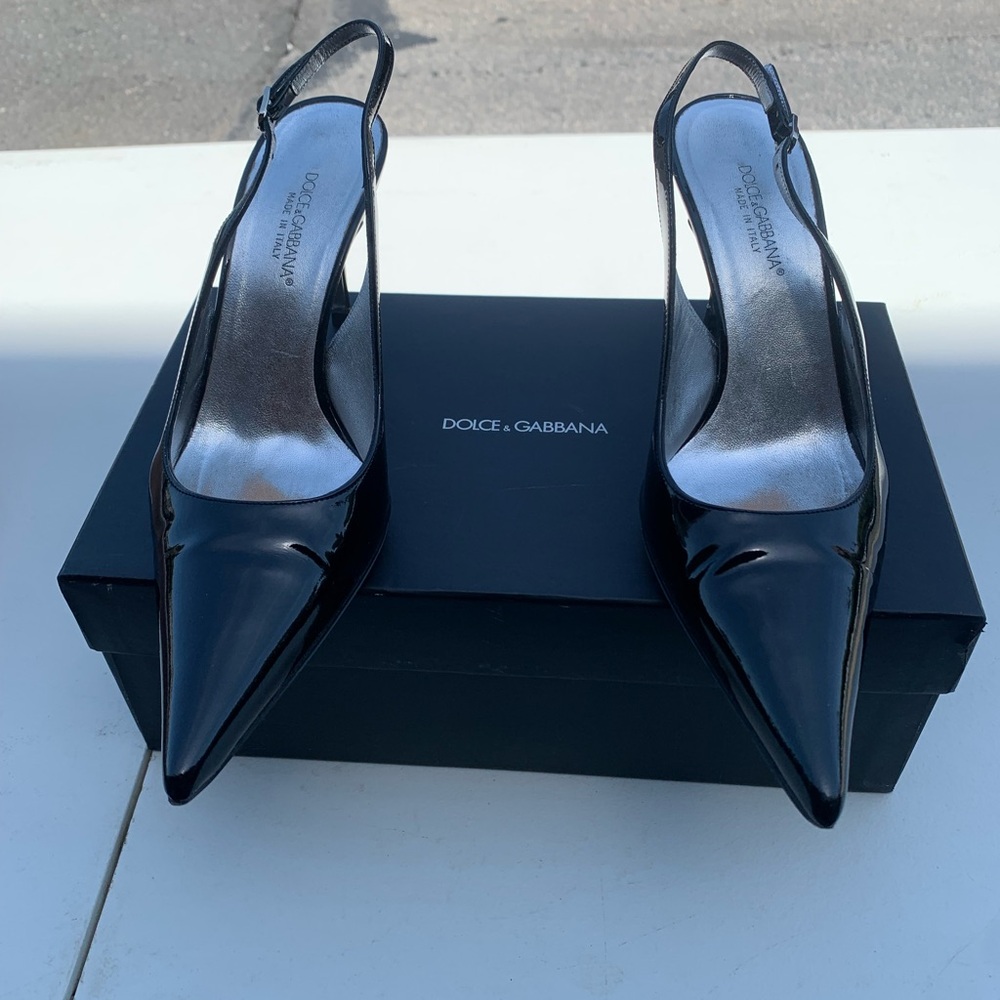 Dolce & Gabbana BlueLeather Stiletto Heels